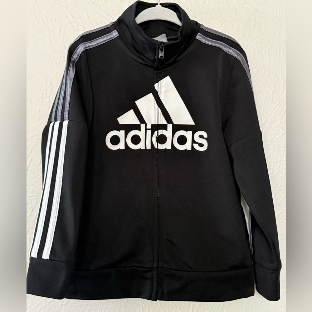 Adidas Kids Black and White Track Jacket